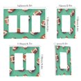 thumbnail image 2 of Yayeee Rocker Switch Wall Plate 3-Gang 6.5"x4.6" Home Decorative Outlet Cover, Green American Footballs, 2 of 6