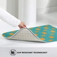 thumbnail image 4 of Cute Orange Blue Door Mat for Indoor, Welcome Door Mats Front Entrance Rug, Non-Slip Bathroom kitchen Rugs for Inside Floor, Small Rug Dog Door Mat 20X31.5 Inch, 4 of 5