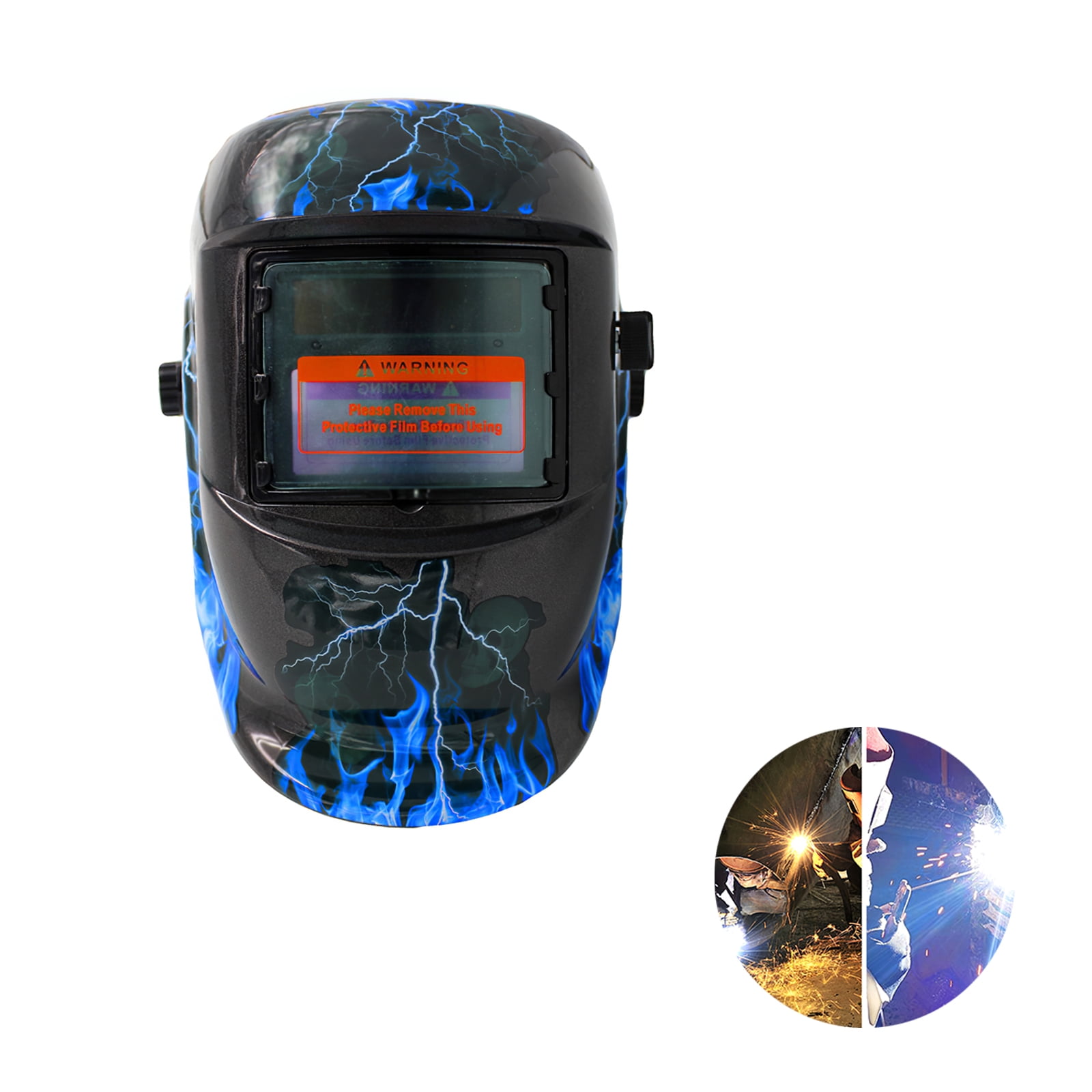Solar Powered Auto Darkening Welding Helmet with Adjustable Shade Range #9 #13 for TIG MIG ARC Welding Mask 