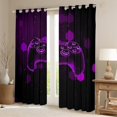 thumbnail image 2 of Feelyou Game Console Lover Curtains Pack of 2 (42x84 Each), Modern Honeycomb Geometric Curtains Blackout, Teen Boy Girl Kid Bedroom Curtains, Curtains and Drapes Home Decor, 2 of 6