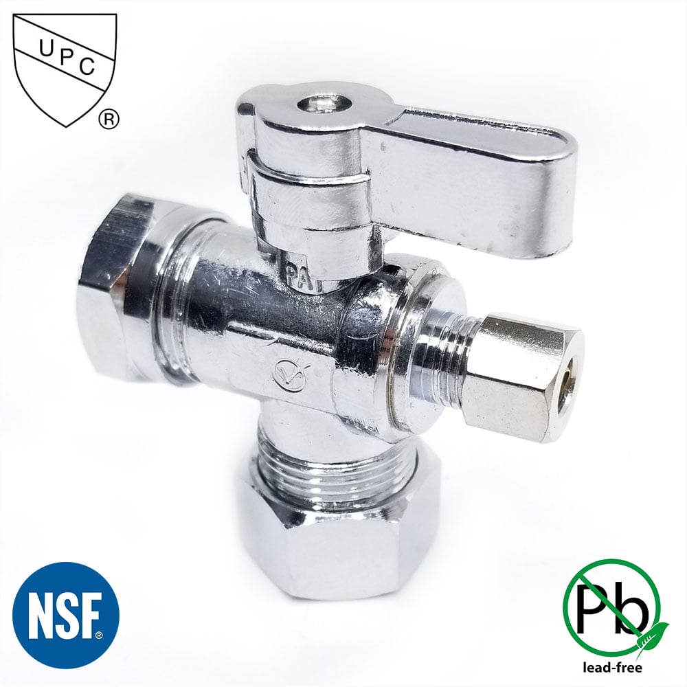 Thrifco 4406488 5/8 Inch Comp x 1/2 Inch Slip Joint x 1/4 Inch Comp