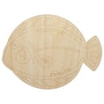 thumbnail image 1 of Kawaii Dab Fish Wood Shape Unfinished Piece Cutout Craft DIY Projects - 4.70 Inch Size - 1/4 Inch Thick, 1 of 7