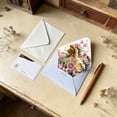 thumbnail image 2 of C Pop Up Flower Greeting Card With Blank Envelope Paper Craft For Mom Day Graduation Birthday Get Well 5.91X4.53 Inch, 2 of 6