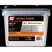 Grip-Rite #8 x 3 in. Philips Bugle-Head Coarse Thread Sharp Point Drywall Screw 25lb. Bucket