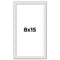 8x15 Frame White Real Wood Picture Frame Width 0.75 inches | Interior Frame Depth 0.5 inches |
