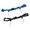 blue and black, variant on 2Pcs Elastic Sport Waist Belts Race Bib Holder Adjustable Running Waistband with 6 Elastic Rings for Running Cycling