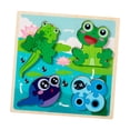 thumbnail image 3 of Runquan Wood Puzzle Gifts Portable Hands on Learning Fine Motor Skills Jigsaw Puzzle Frog, 3 of 8