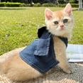 thumbnail image 6 of 1PCS Dog pet cat denim skirt supplies Walk dog out chest back traction - XL, 6 of 6