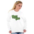 thumbnail image 4 of Vegan Vibes Vegetarian Lifestyle Unisex Plus Fleece Graphic Sweatshirt Brisco Brands 3X, 4 of 5