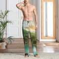 thumbnail image 5 of Uemuo Lake Forest Dinosaur Pattern Men's Wide Leg Palazzo Lounge Pants with Pockets Light Weight Loose Comfy Casual Pajama Pants-XX-Large, 5 of 9