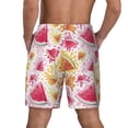 thumbnail image 3 of Kdxio Watermelon Print Men's Swim Trunks with Compression Liner 7 Inch Inseam Quick Dry Swim Shorts, 3 of 7