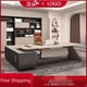 thumbnail image 2 of Designer Vanity Office Desk L Shaped Reception High Quality Boss Computer Desk Organizer Unique Mesa Escritorio Office Furniture My Lux Decor Round, 2 of 9