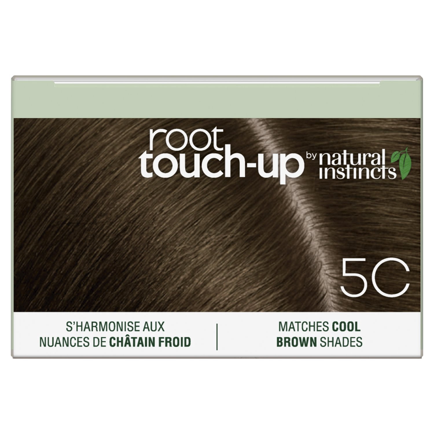 (3 pack) Clairol Root Touch-Up Natural Instincts Permanent Hair Dye, 5C Cool Brown, Hair Color, 1 Kit