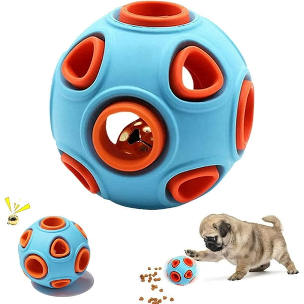 Pelota de juguete para perros, pelota para perros de caucho natural, pelota para perros con función de cuidado dental, juguete para golosinas para perros, pelota para perros indestructible Ø 8cm
