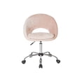 thumbnail image 1 of OSP Home Furnishings Milo Chaise de Bureau à Domicile Réglable en Hauteur en Velours Blush en Microfibre Durable, 1 of 6