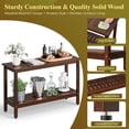 thumbnail image 5 of HomGarden 2-Shelf Wooden Patio Console Table 48-in Accent Table for Indoor Outdoor Garden – Max.440lbs, Espresso, 5 of 11