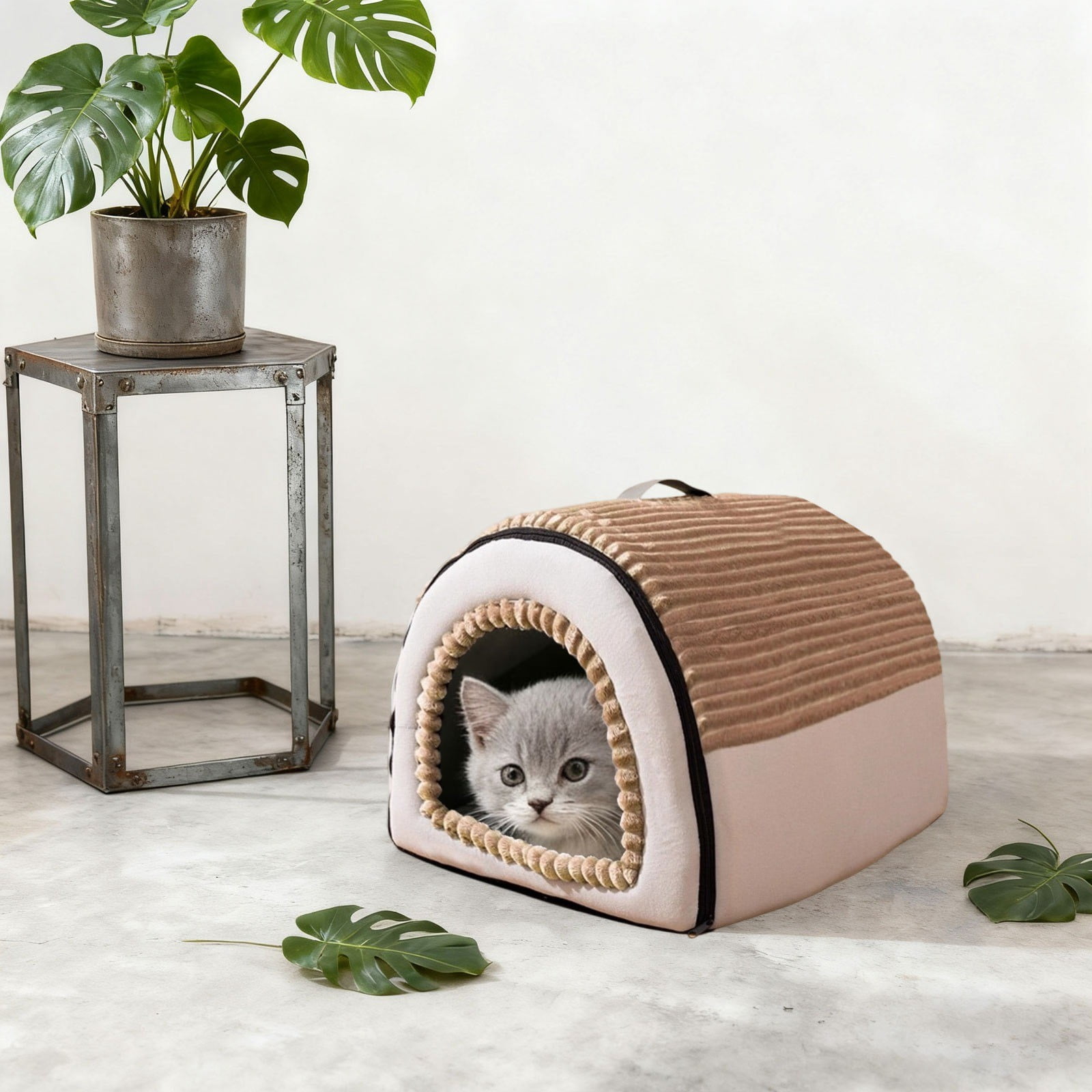 Heated Pet Bed for Cats and Dogs with Reversible Cover Indoor Outdoor Use Machine Washable Cozy Warmth and Comfort Durable Construction