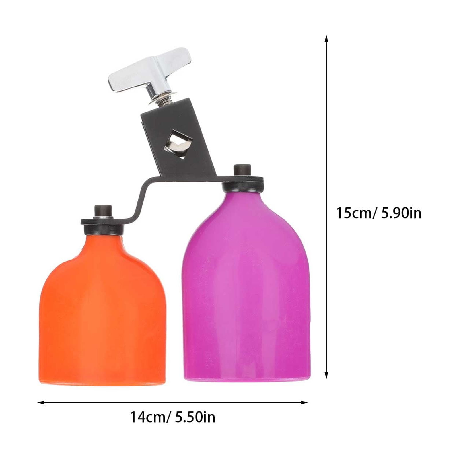 FONDOTIN Metal Cowbell with Beater Stick, Handheld Percussion Instrument for Music, Assorted Colors, 1-Piece Set,