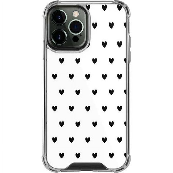 Skinit Hearts White and Black Hearts iPhone 14 Pro Max Clear Case