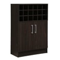 thumbnail image 4 of Kadyn Wine Bar Rack Cabinet with Wine Rack, Bar Cabinet with Door, Small Sideboard and Buffet Cabinet(Brown), 4 of 12