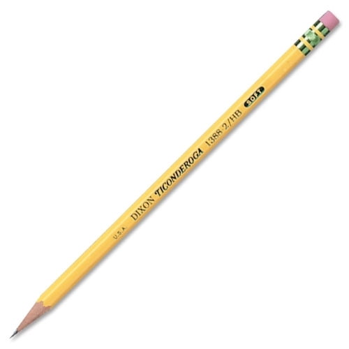 Ticonderoga Soft No. 2 Woodcase Pencils #2 Lead - Black Lead - Yellow Barrel