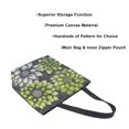 thumbnail image 3 of FORMRS Womens Canvas Tote Bag with Zipper Inner Pocket Shoulder Handbag, Gray Floral, 3 of 7