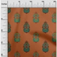 thumbnail image 1 of oneOone Cotton Poplin Twill Rust Brown Fabric Floral & Paisley Block Fabric For Sewing Printed Craft Fabric By The Yard 56 Inch Wide, 1 of 4