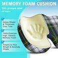 thumbnail image 5 of Premium Plaid Pattern Memory Foam Seat Cushion Ergonomic Chair Pad for Office Chair, Car, Airplane & Bleachers Sciatica, Tailbone Hip & Back Pain Relief - Chair Cushion for Long Office Workers., 5 of 5