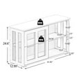thumbnail image 4 of 41" Sideboard Cabinet, Wood Kitchen Cupboard with 2 Sliding Glass Doors, Adjustable Shelf, Modern Display Storage Cabinet for Living Room, Hallway, 4 of 8