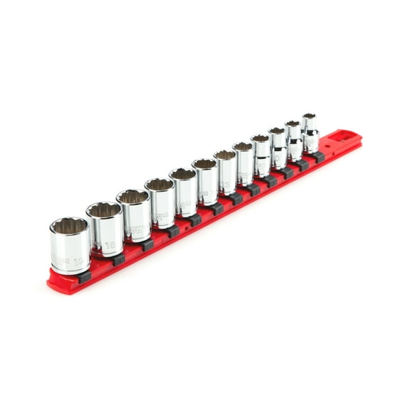 TEKTON 3/8 Inch Drive 12-Point Socket Set, 12-Piece (8-19 mm) | SHD91104