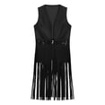 thumbnail image 4 of Women's Fringe Vest No Sleeve Western Casual Jacket Sleeveless Black L, 4 of 5