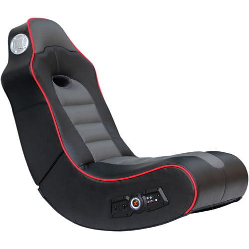 X Rocker Surge 2 1 Gaming Chair Rocker With Bluetooth Black Red 5172601 Walmart Com Walmart Com