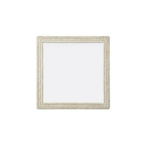 Elegant Decor Rectangle Cornhusk Mirror 40x40 in Linen White
