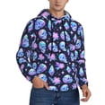 thumbnail image 2 of Picia star Skull flower crystal Pattern Casual Men's Hoodie - Lightweight Hooded Sweatshirt with Kangaroo Pocket, Comfortable Pullover for Everyday, Travel-4X-Large, 2 of 7