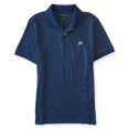 thumbnail image 1 of Aeropostale A87 Heathered Rugby Polo para hombre, azul, pequeño Aeropostale polo, rugbi, 1 of 2