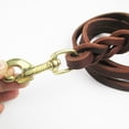 thumbnail image 5 of Dog Cowhide Traction Rope Head Layer Cowhide Small, Medium, and Large Dogs German Shepherd Dog Chain Genuine Leather Dog Traction Rope (red brown+copper hook 2.85M * 1.2CM), 5 of 5