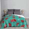 thumbnail image 6 of XMXT Flannel Throw Blanket for Couch, Red Christmas Stockings Gloves Bed Sofa Decor Blankets for Home Bedroom, 40 x 30 inches, 6 of 9