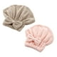 thumbnail image 1 of GOOHOCHY 2pcs Coral Fleece Drying Caps Absorción de agua Bowknot Gorro de ducha Secado de cabello Turbante (rosa y café), 1 of 7