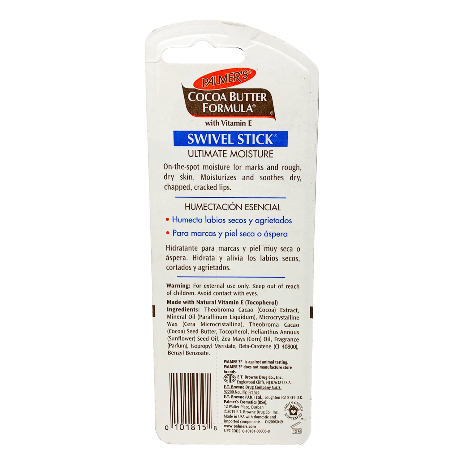 Palmer's Cocoa Butter Formula Swivel Stick 0.50 oz (Pack of 6)