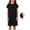 Black#1, variant on IVEYRTF Girls Solid Color T-Shirt Dress with Pockets Kids Summer Everyday Activities Knee Length Casual Dress