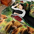 thumbnail image 4 of Castle Fairy Highland Cattle Bedding Comforter Set 7-Piece for Female Men Women,Vintage Cabin King Bedding Sets,Farmhouse Animal Ultra Soft Bed Sheets,Luxury Bedroom Decor,Reversible, 4 of 8