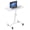White,Standard - 15'' x 25'',Rectangular, variant on Laptop Rolling Cart Mobile Height Adjustable - Black - 28-33" Height - Standing Desk Converter - Small Space Workstation - Home Office Laptop Stand