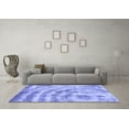 thumbnail image 3 of Ahgly Company Machine Washable Indoor Square Abstract Blue Modern Area Rugs, 7' Square, 3 of 4