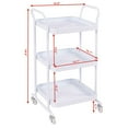 thumbnail image 2 of Costway Chariot de Cuisine Roulant à 3 Niveaux Service de Stockage d'Îlots en Acier, 2 of 10