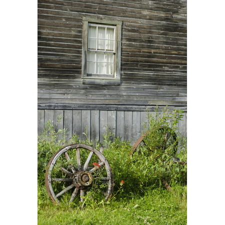 Wagon Wheel in Old Gold Town Barkersville, British Columbia, Canada Print Wall Art By Michael (Best Towns In Britain)