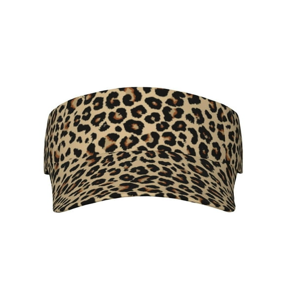 KLL Sport Sun Visor Hats Ball Caps Empty Top Baseball Sun Cap for Men Women-Leopard Print-1