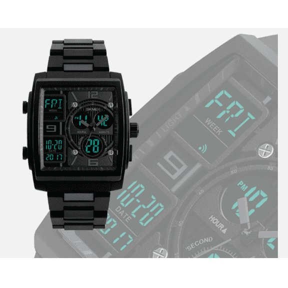 Men’s Military Sport Watch – Digital & Analog Quartz Chronograph Waterproof Army Tactical Wristwatch