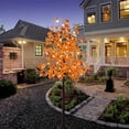 thumbnail image 2 of LIGHTSHARE 6FT 120LED Artificial Lighted Maple Tree Warm White Fall Decorations Indoor Ourdoor, Orange, 2 of 4
