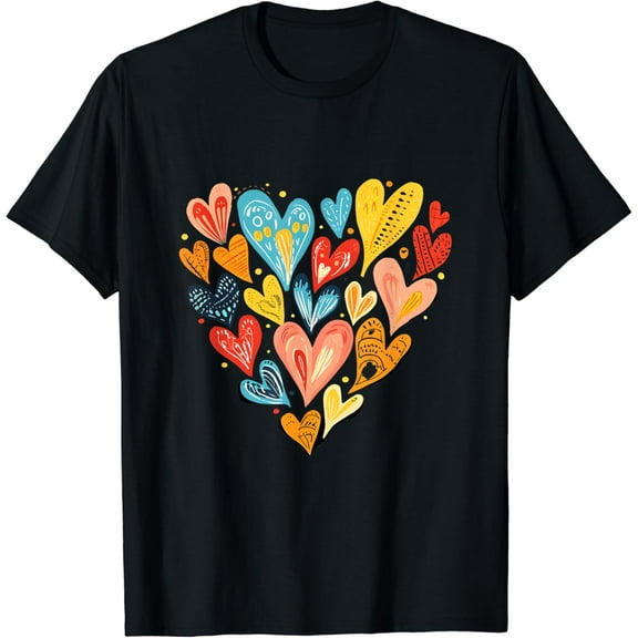 Celebrate Love with Heart Patterns: Fashion Selection T-Shirt mens t shirt，black，women，funny，misfits，men，journey