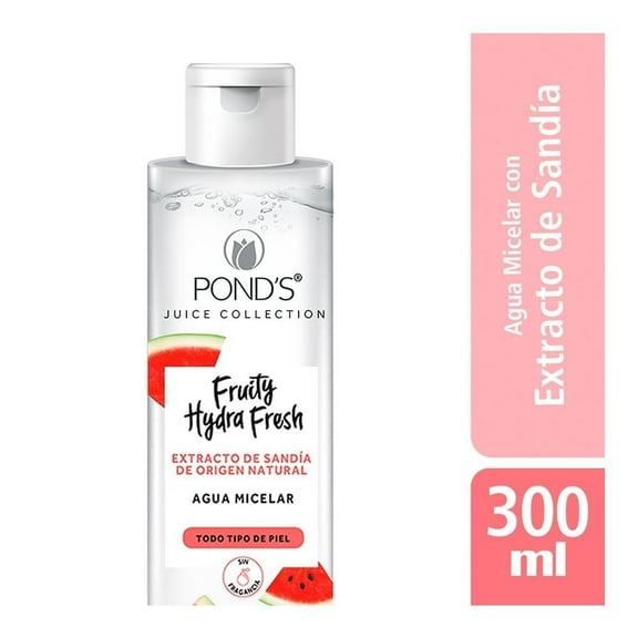 Agua micelar Pond´s Fruity Hydra Fresh todo tipo de piel sandía 300 ml